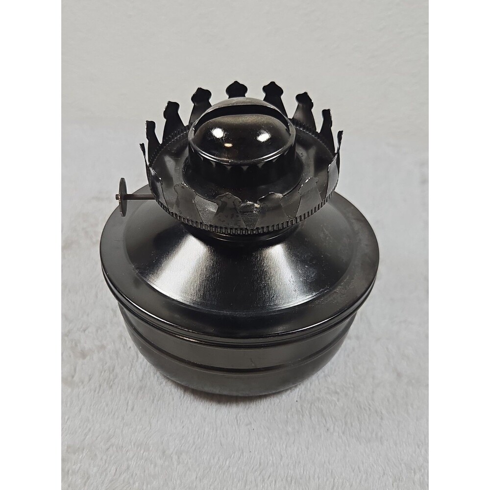 Vintage Metal Oil Lamp Base with Wick *Glass Chimney Not Included*